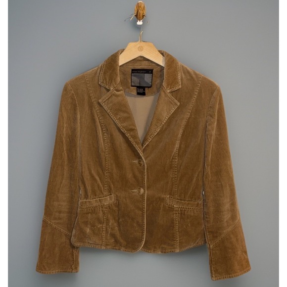 Vintage Y2K Corduroy Pant Suit Women's 2 Hipster Camel - Picture 2 of 12